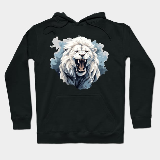 Roaring Lion In A Cloud Hoodie by Graceful Designs